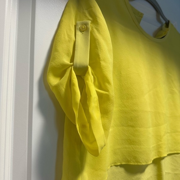 BCBGMaxAzria Bright Yellow Layered Blouse - Picture 3 of 4